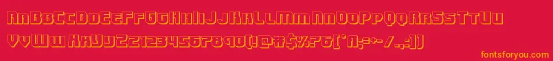 Speedwagon3D Font – Orange Fonts on Red Background