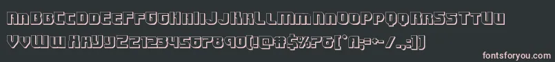 Speedwagon3D Font – Pink Fonts on Black Background