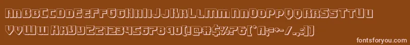 Speedwagon3D Font – Pink Fonts on Brown Background