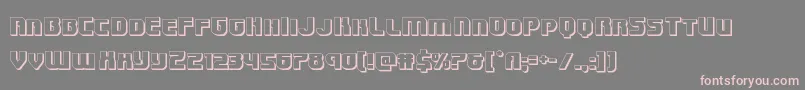 Speedwagon3D-Schriftart – Rosa Schriften auf grauem Hintergrund
