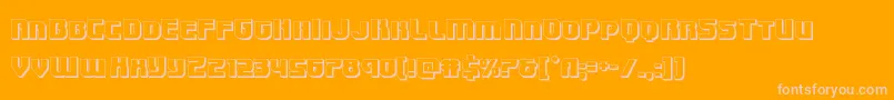 Speedwagon3D Font – Pink Fonts on Orange Background