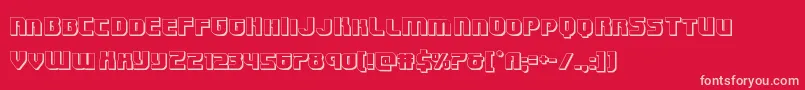 Speedwagon3D Font – Pink Fonts on Red Background