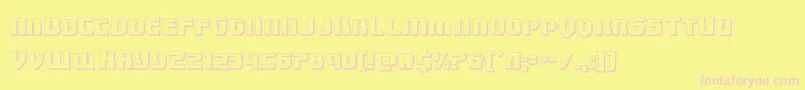 Speedwagon3D Font – Pink Fonts on Yellow Background