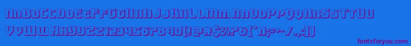 Speedwagon3D Font – Purple Fonts on Blue Background