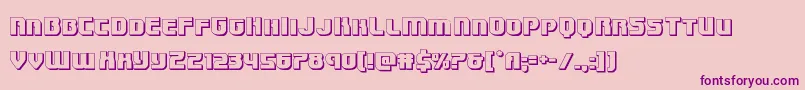 Speedwagon3D Font – Purple Fonts on Pink Background