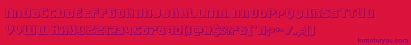 Speedwagon3D Font – Purple Fonts on Red Background