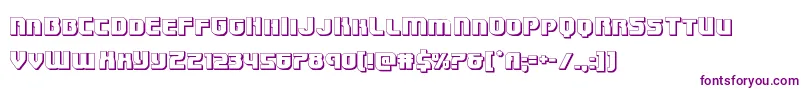 Шрифт Speedwagon3D – фиолетовые шрифты на белом фоне