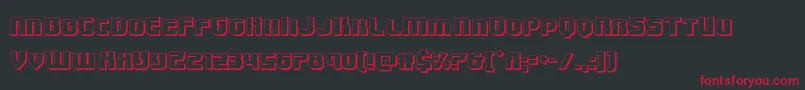 Шрифт Speedwagon3D – красные шрифты на чёрном фоне