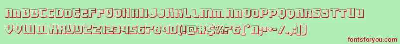 Speedwagon3D Font – Red Fonts on Green Background