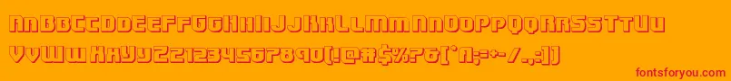 Speedwagon3D Font – Red Fonts on Orange Background