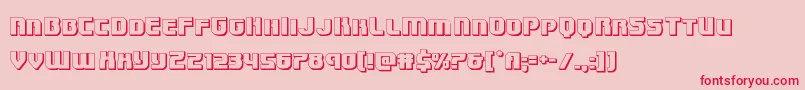 Speedwagon3D Font – Red Fonts on Pink Background