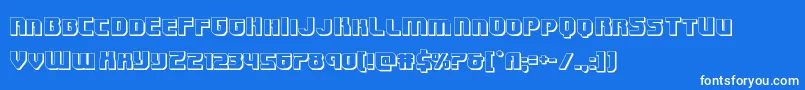 Speedwagon3D Font – White Fonts on Blue Background