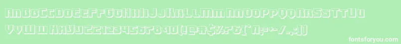 Speedwagon3D Font – White Fonts on Green Background
