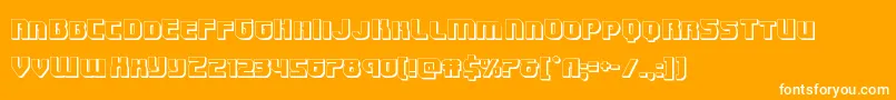 Шрифт Speedwagon3D – белые шрифты на оранжевом фоне