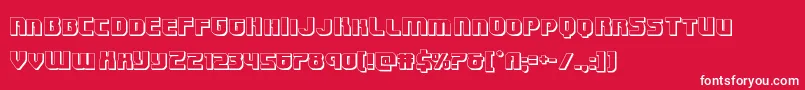 Speedwagon3D Font – White Fonts on Red Background