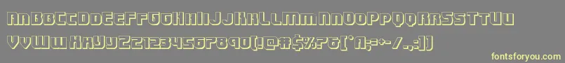Speedwagon3D Font – Yellow Fonts on Gray Background