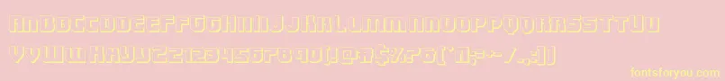 Speedwagon3D Font – Yellow Fonts on Pink Background