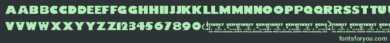 FindetNemo Font – Green Fonts on Black Background