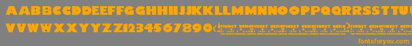 FindetNemo Font – Orange Fonts on Gray Background