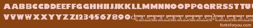 FindetNemo Font – Pink Fonts on Brown Background