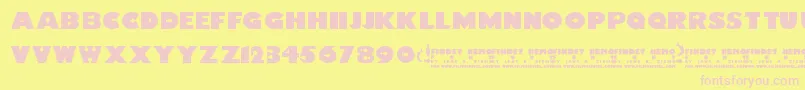 FindetNemo Font – Pink Fonts on Yellow Background