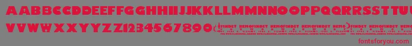 FindetNemo Font – Red Fonts on Gray Background