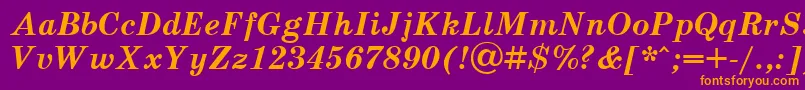 Scb76C Font – Orange Fonts on Purple Background