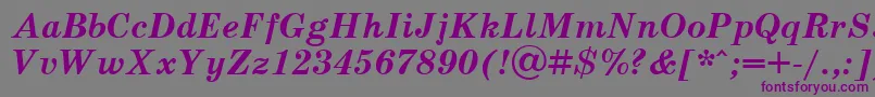 Шрифт Scb76C – фиолетовые шрифты на сером фоне