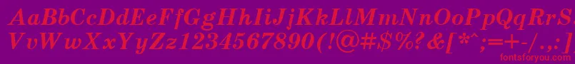 Scb76C Font – Red Fonts on Purple Background