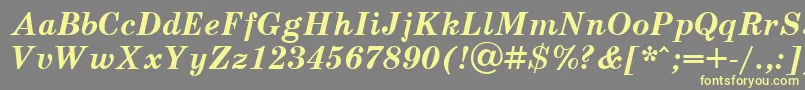 Scb76C-Schriftart – Gelbe Schriften auf grauem Hintergrund