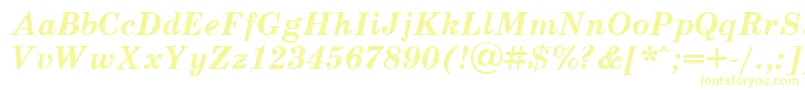フォントScb76C – 黄色のフォント