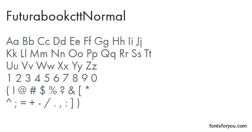 Czcionka FuturabookcttNormal – alfabet, cyfry, specjalne znaki
