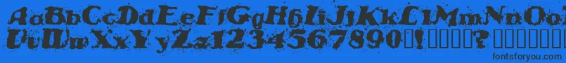 StablenoByVeredgf-Schriftart – Schwarze Schriften auf blauem Hintergrund