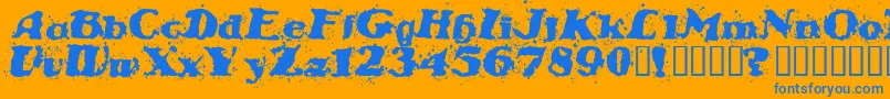 StablenoByVeredgf Font – Blue Fonts on Orange Background