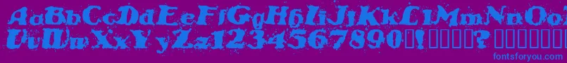 StablenoByVeredgf Font – Blue Fonts on Purple Background