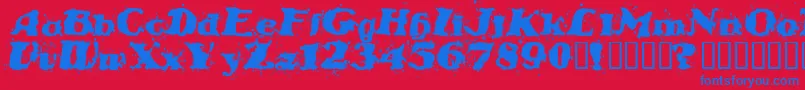 StablenoByVeredgf Font – Blue Fonts on Red Background