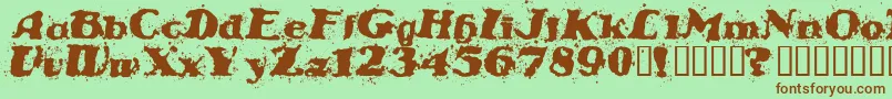 StablenoByVeredgf Font – Brown Fonts on Green Background