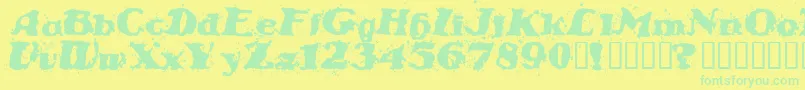 StablenoByVeredgf Font – Green Fonts on Yellow Background