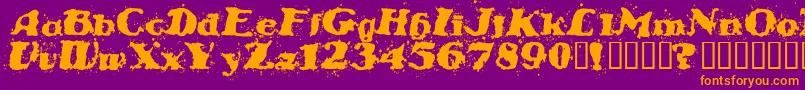 StablenoByVeredgf Font – Orange Fonts on Purple Background