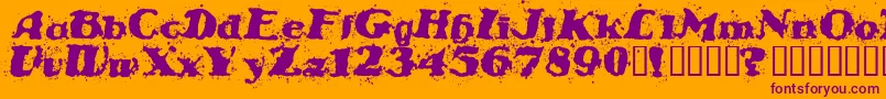 StablenoByVeredgf Font – Purple Fonts on Orange Background