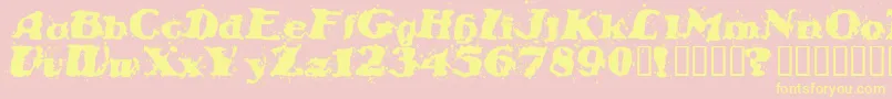Saiba mais sobre a fonte StablenoByVeredgf Fonte StablenoByVeredgf – fontes amarelas em um fundo rosa