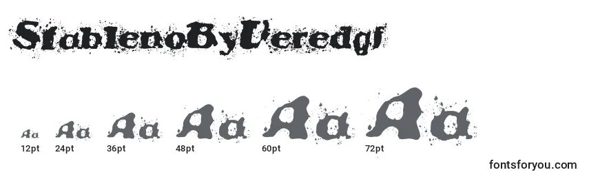 StablenoByVeredgf Font Sizes