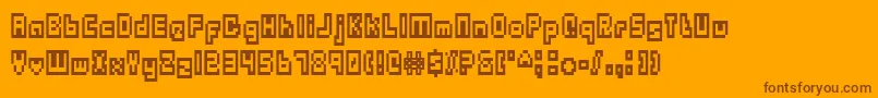 OutlandsTruetype Font – Brown Fonts on Orange Background