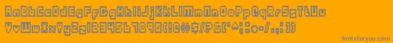 フォントOutlandsTruetype – オレンジの背景に灰色の文字