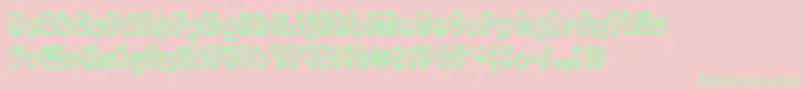 OutlandsTruetype Font – Green Fonts on Pink Background