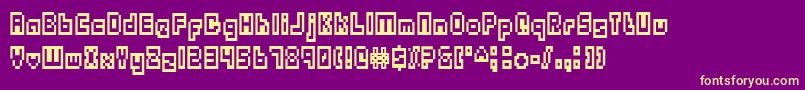 OutlandsTruetype Font – Yellow Fonts on Purple Background