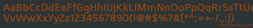 Шрифт MentoneSemibol – коричневые шрифты на чёрном фоне