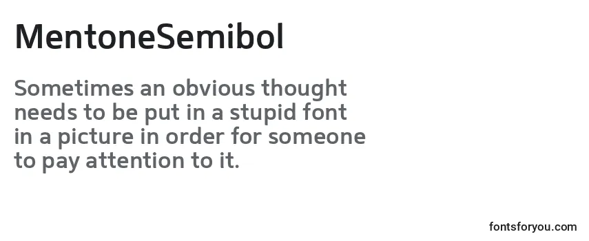 Review of the MentoneSemibol Font