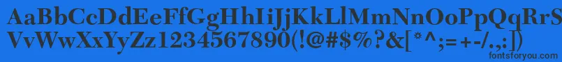 C651RomanBold Font – Black Fonts on Blue Background