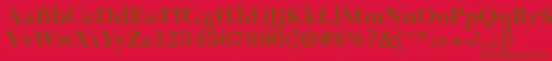 C651RomanBold Font – Brown Fonts on Red Background